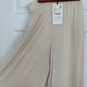 ZARA flare beige harem pants